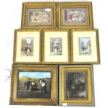 Nine 20th century oil paintings, one signed 'M.Blaas',