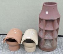A vintage terracotta chimney pot,