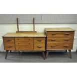 Two mid-century chests,