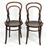 A pair of Bentwood mahogany chairs,