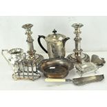 A collection of silver plate