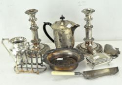 A collection of silver plate