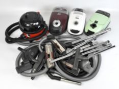 A selection of hoovers and accessories,