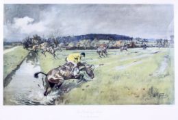 A signed Lionel Edwards print, 'The Berkley Hunt, Near Rockhampton', 35cm x 52cm,