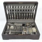 A mixed canteen of silver plated cutlery,