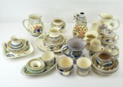 A large group of Collard Honiton and other Honiton ceramics with geometric and floral patterns