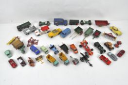 A collection of die-cast play worn vehicles by Dinky, Corgi and Matchbox,