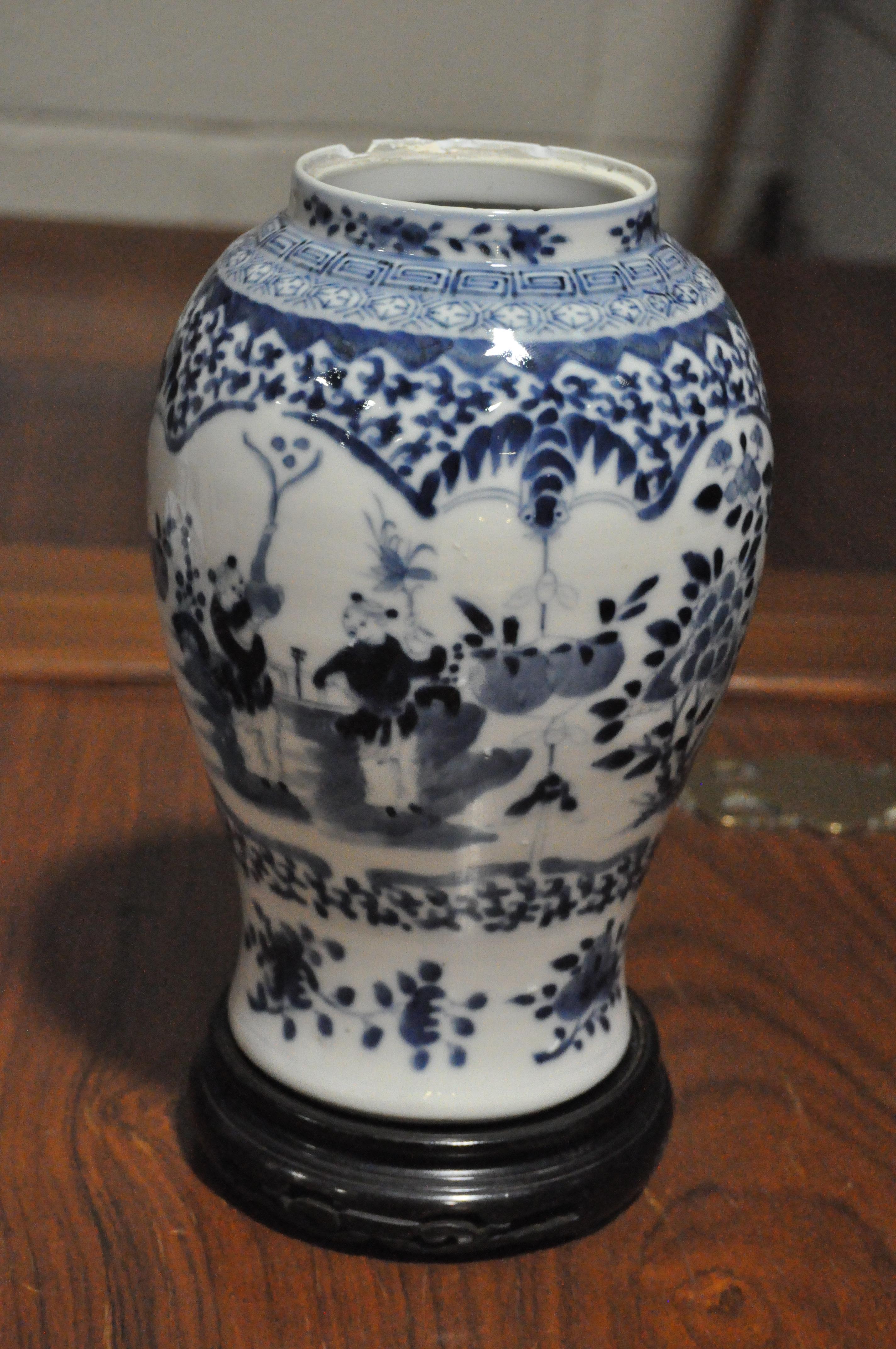 Two 20th century blue and white Chinese vases, - Image 13 of 24