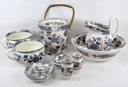 A selection of Wedgwood Etruria "Ningpo" ceramics, including two chamber pots,