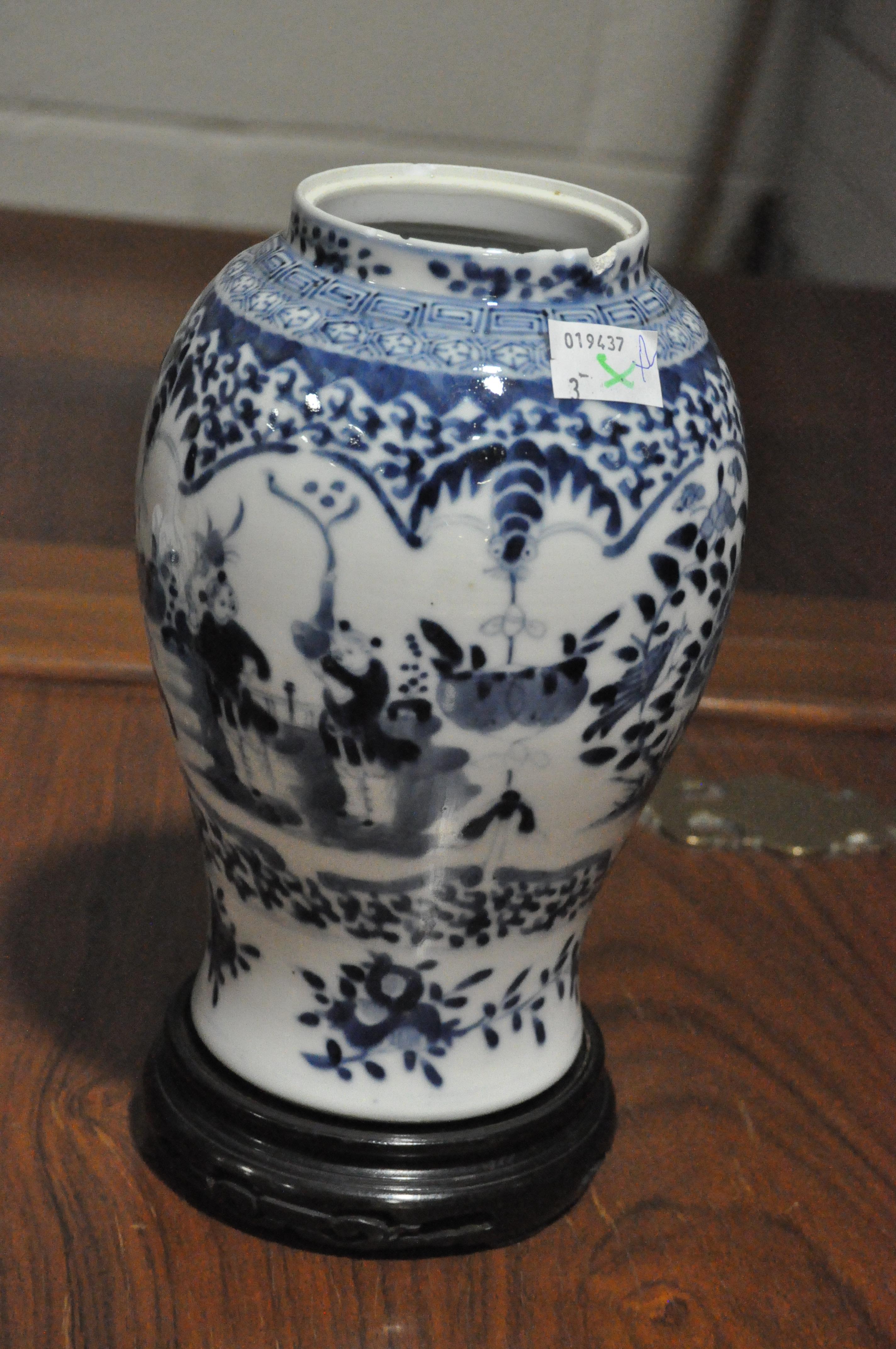 Two 20th century blue and white Chinese vases, - Image 15 of 24