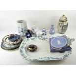 A collection of assorted ceramics, including a 19th century Royal Worcester plate,