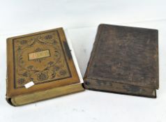 A late 19th century photograph album, handwritten date 1871 with Fleetwood's Life of Christ