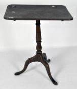A 19th century mahogany tilt top occasional table on turned support and tripod foot,