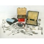 A vintage selection of silver plated flatwares,