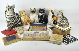 A selection of vintage games, including chess pieces, a travelling chess set and more,