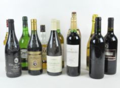 Twelve bottles of wine and other alcohol, comprising a bottle of Croft Sherry, Asbach Uralt Brandy,