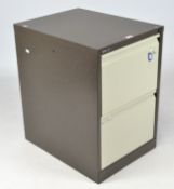 A Bisley metal two drawer filing cabinet,