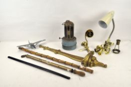 Assorted wares, including a gilt resin wall bracket, Raydrot lantern,