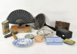 Assorted collectables, to include a Chinese cloisonne enamel dish and Delft ceramic plate