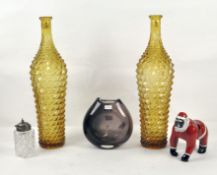 Assorted glassware and ceramics to include a Dartington smoky glass vase,
