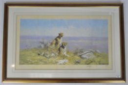 A large signed David Shepherd limited edition print titled 'Serengetti' 227 of 850, dated 1981,
