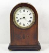 An early 20th century mahogany cased French mantel clock, retailed by Riddels Ltd Belfast,