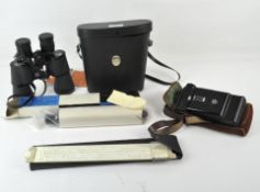 Assorted wares, including a pair of Mark Scheffel binoculars, in case,