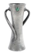 An Art Nouveau pewter twist vase in the style of Archibald Knox for Liberty & Co, circa 1900,