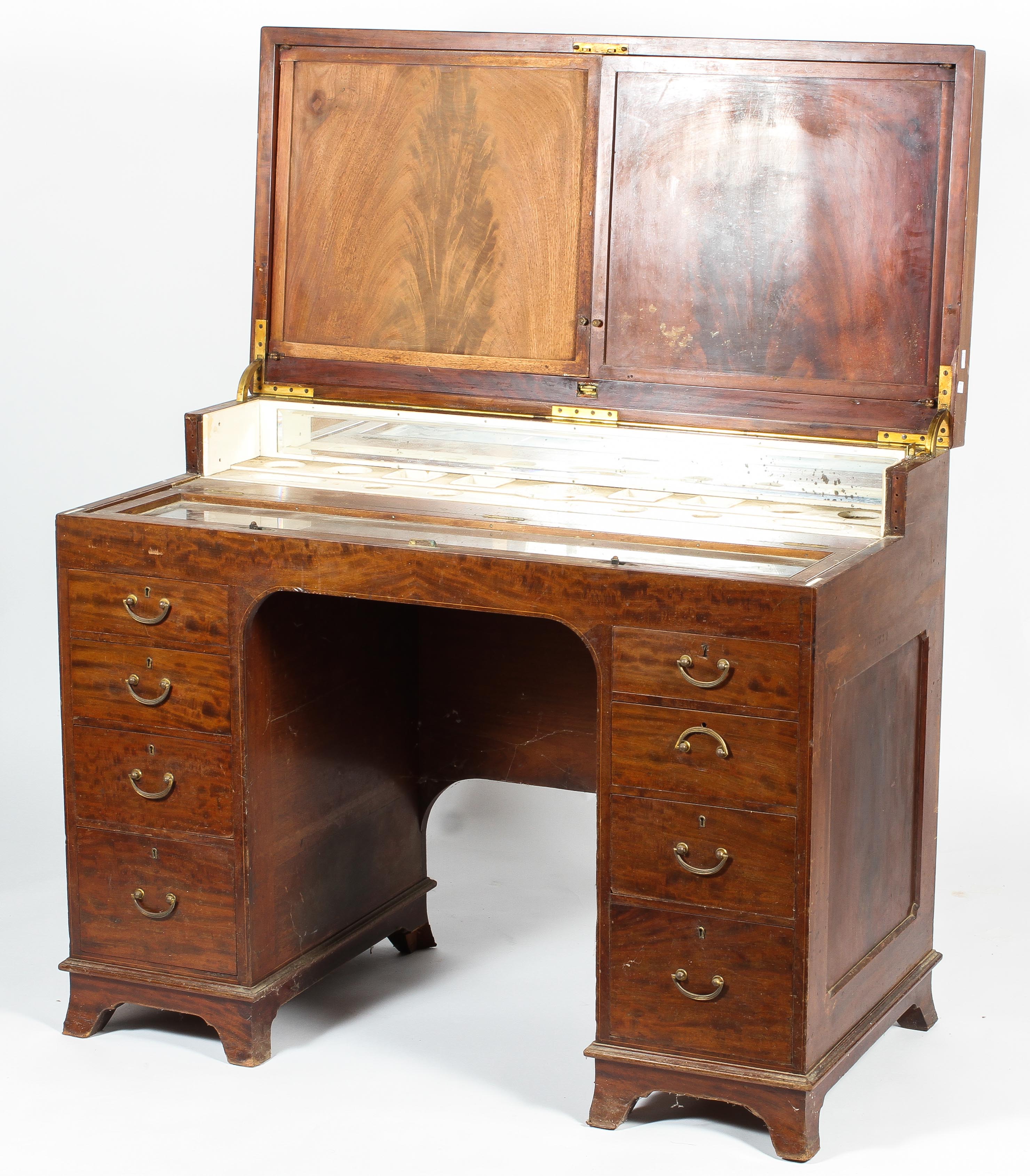 An Edwardian mahogany wash stand, 19th century, with hinged top, - Image 6 of 6