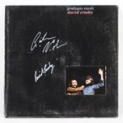 A signed Graham Nash and David Crosby LP, Atlantic Records, 1972,