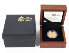 A gold sovereign 500th anniversary proof , 1489-1989,