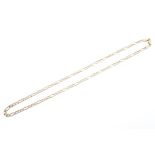 A 9ct gold flat fancy link necklace,