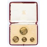 A scarce George VI 1937 Specimen coin set, comprising five pounds, two pounds,