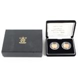 Two half sovereigns. A 2005 and 2006 Gold proof half sovereign set.