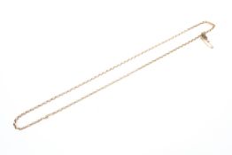 A 9ct gold chain link necklace. 4.0g. .