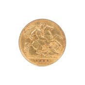 An Edward VII half sovereign dated 1909. 3.9g.