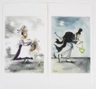 Ronald Searle, Little Buttercup, The Sorcerer, coloured prints