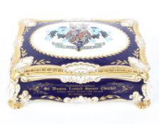 A Paragon bone china limited edition cigar casket,