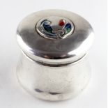 A Liberty & Co silver and enamel "Cymric" inkwell designed by Archibald Knox,