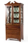 A 19th century glazed mahogany display cabinet in the Georgian style,