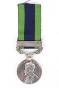 A George IV India General Service medal with one clasp, North West Frontier 1930-31,