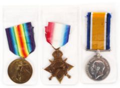 A Trio of WWI medals awarded to Private W Brooks