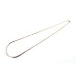 A 9ct gold flat fancy link necklace, approximately 14g .