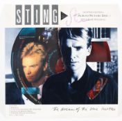 A signed copy of Sting's 'The Dream of the Blue Turtles' LP, a Limited Edition Album Picture Disc,