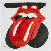 A proof poster of the Rolling Stones Sucking in the Seventies, after John Pasche, 1971,