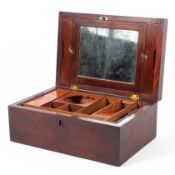 A Victorian mahogany dressing box,