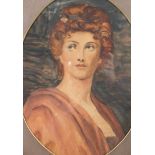 20th century, British School, Portrait of Lady, watercolour, perhaps the Duchess of Sunderland,