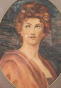 20th century, British School, Portrait of Lady, watercolour, perhaps the Duchess of Sunderland,