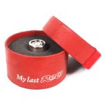 A sterling silver 'My Last Rolo' in presentation box. 15g.