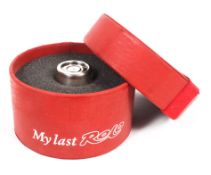 A sterling silver 'My Last Rolo' in presentation box. 15g.